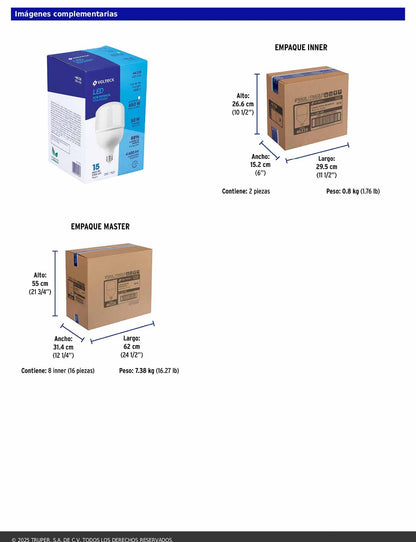 Foco LED de alta potencia de 50W con luz fría