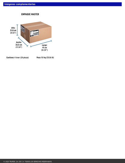 Extensión eléctrica doméstica de 6 m con clavija plana blanca