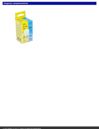 Foco LED 3W G45 6500K blanca fría 270 lm BASIC