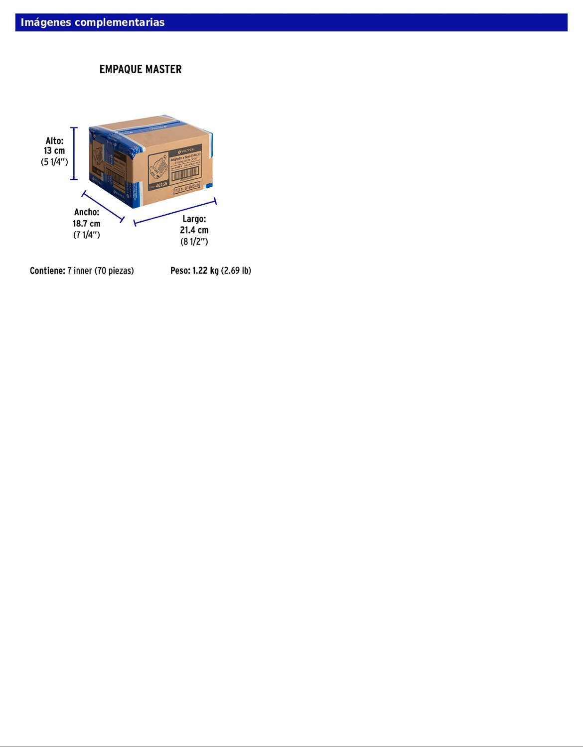 Adaptador de 3 a 2 blanco con ojillo para tierra física