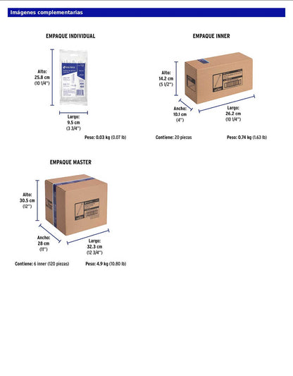 Bolsa con 50 cinchos plásticos 40 lb 150 x 3.5 mm natural