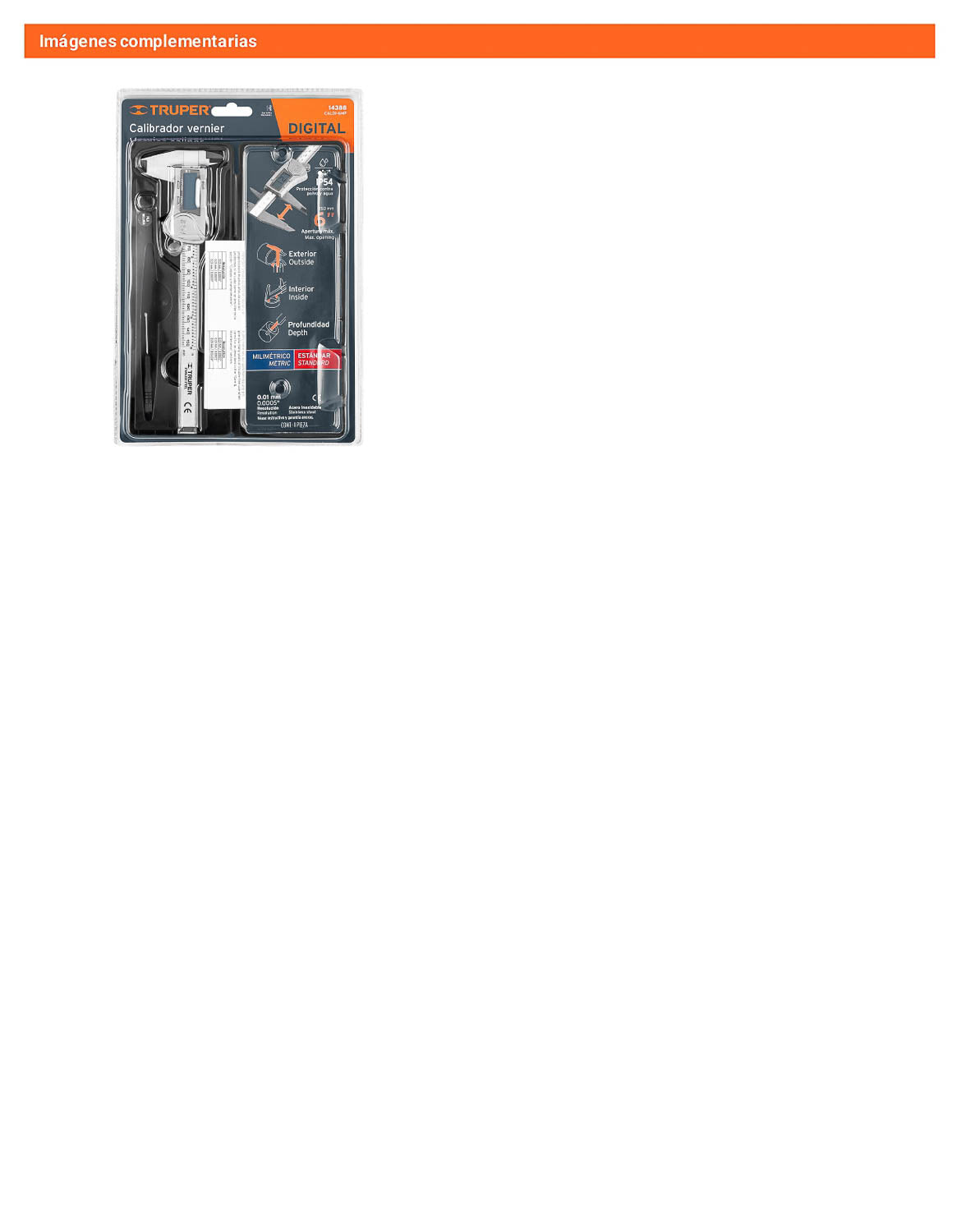 Calibrador vernier digital 6 acero inox std
