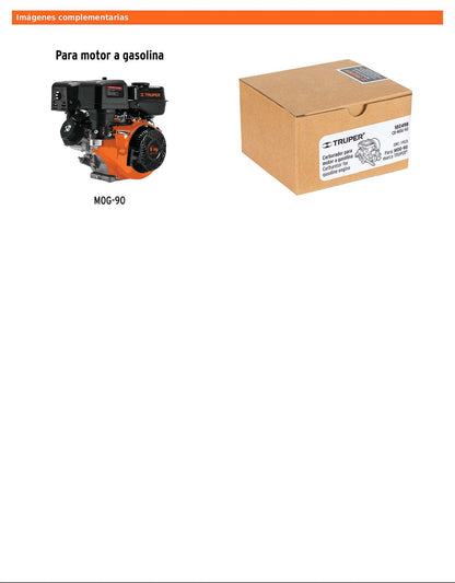Carburador para motor a gasolina MOG-90