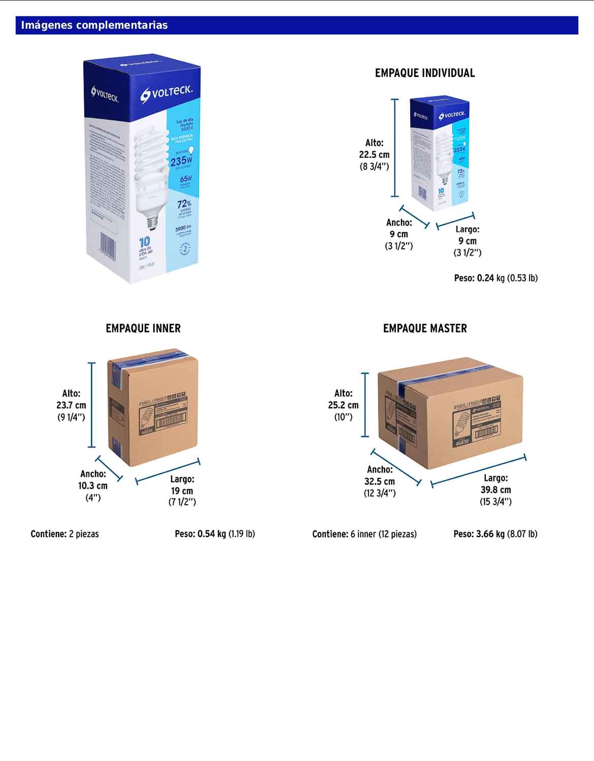 Lámpara espiral T4 de 65 W con luz de día