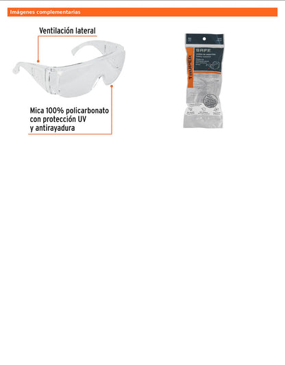 Lentes de seguridad transparentes TRUPER Safe (LEN-ST)