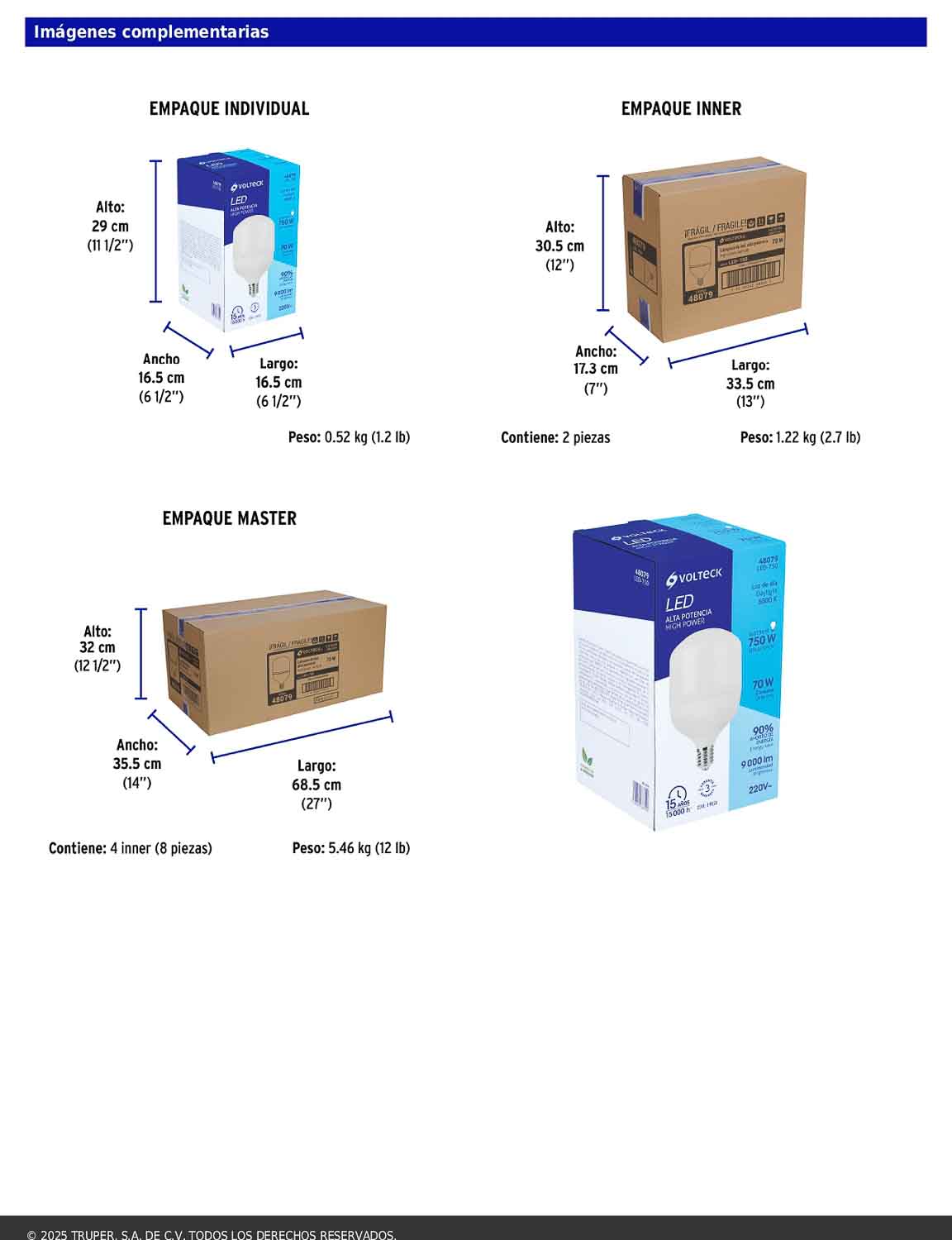 Foco LED de alta potencia de 70W con luz fría