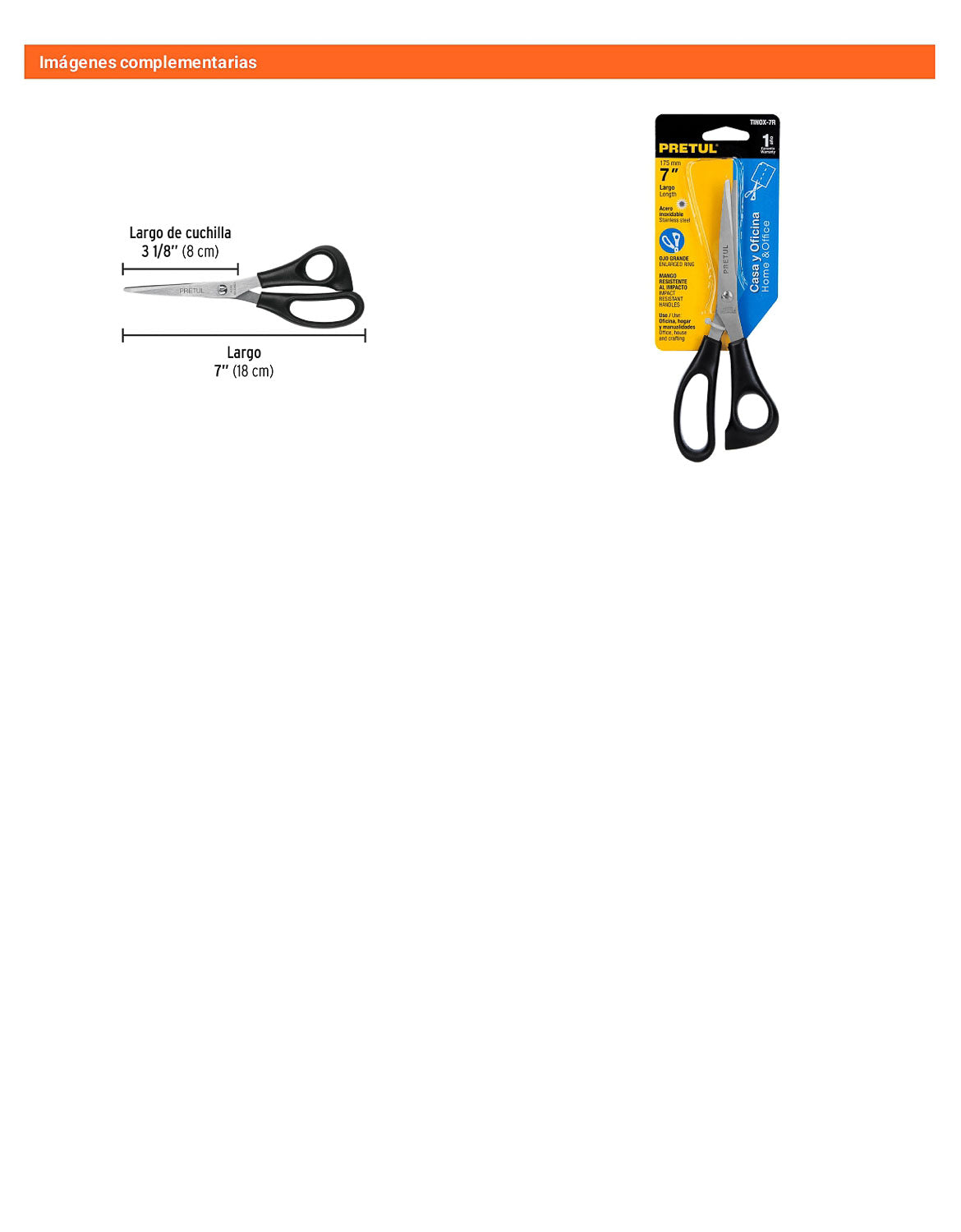Tijera de acero inoxidable para office 7
