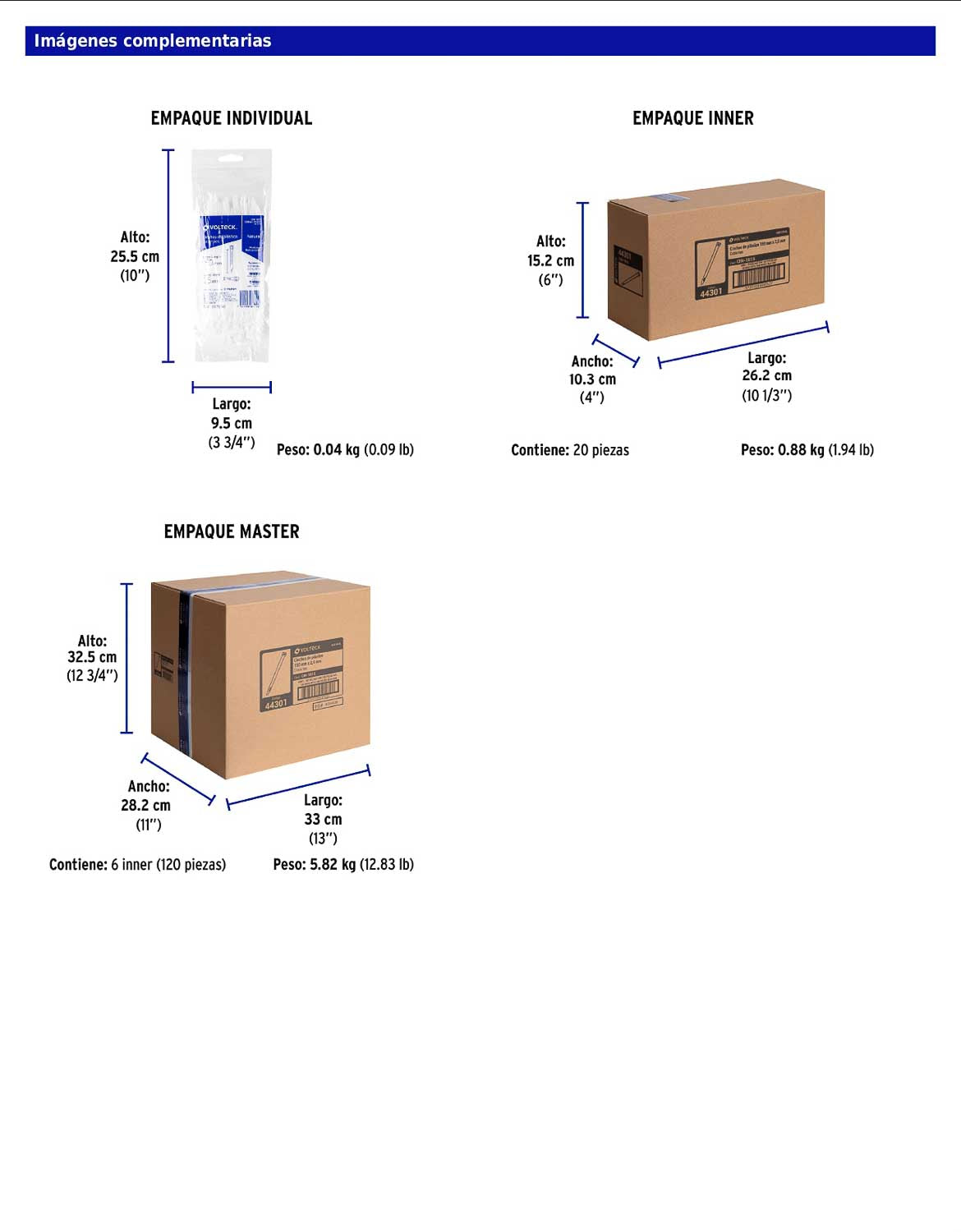 Bolsa con 100 cinchos plásticos 18 lb 150 x 2.5 mm natural
