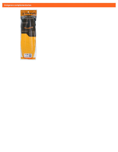 Bolsa con par de plantillas de poliuretano