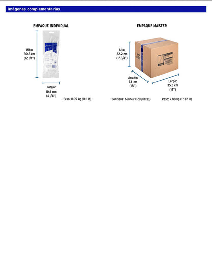 Bolsa con 50 cinchos plásticos de 50 lb de 20 cm de largo y 0.45 cm de ancho en color natural