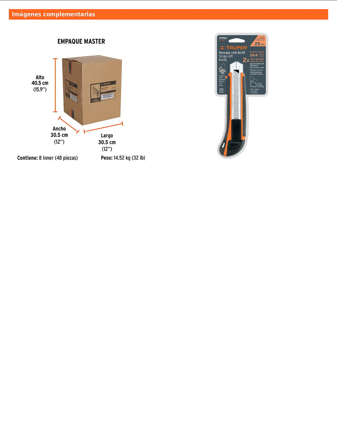 Cutter profesional de 25 mm con alma metálica y grip