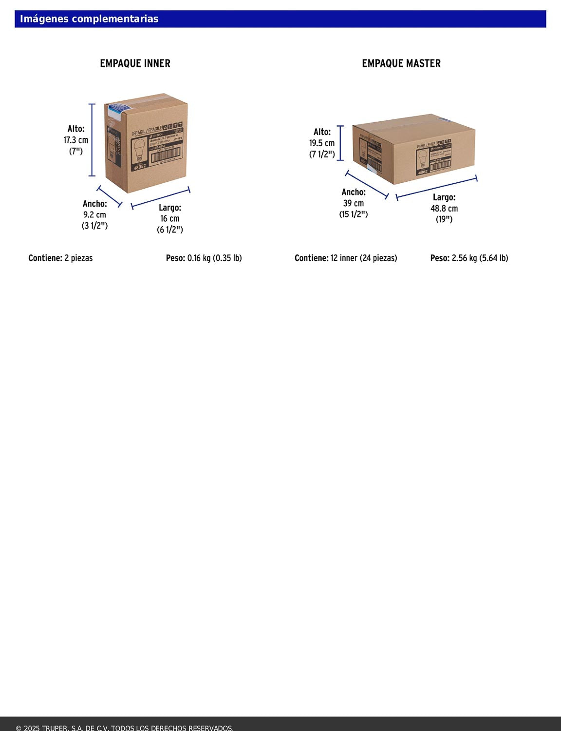 Foco LED 8W A19 6500K con 3 niveles de luminosidad