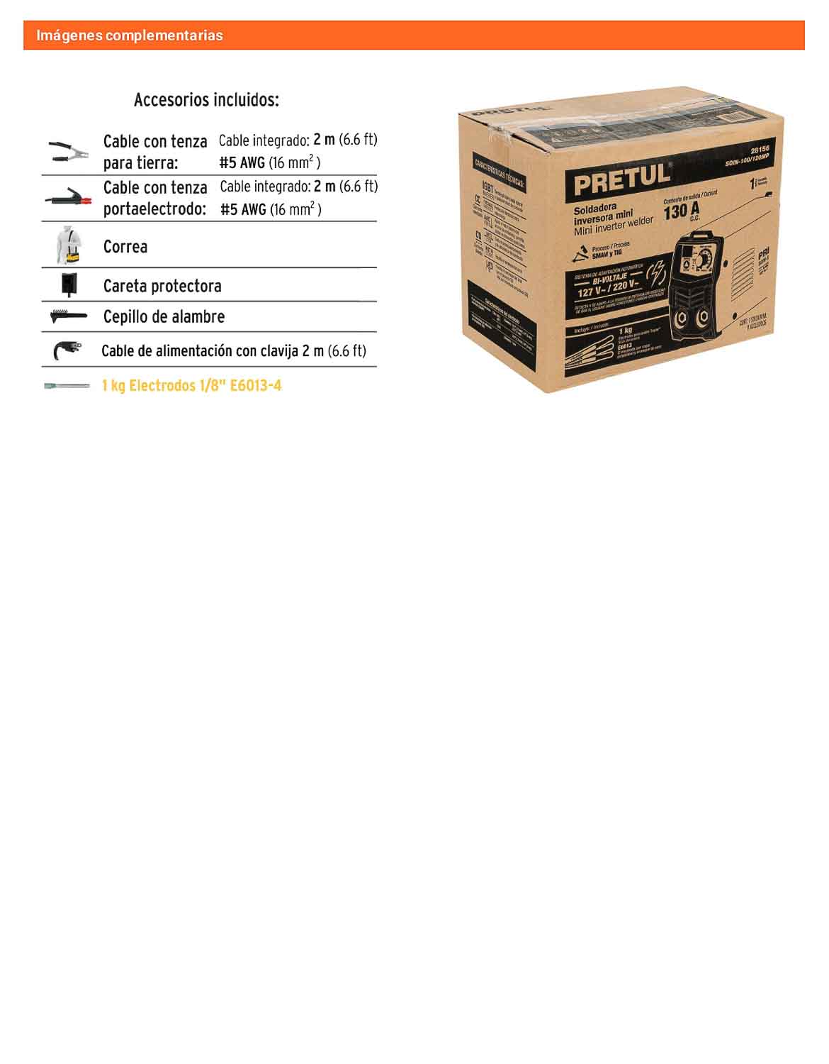 Mini soldadora inversora 130A bi-voltaje 127/220V Ligera