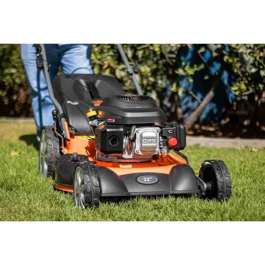 Podadora a gasolina de 6 HP con corte de 22 pulgadas