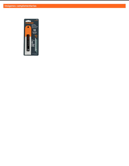 Estuche con 10 cuchillas de 25 mm para cutter