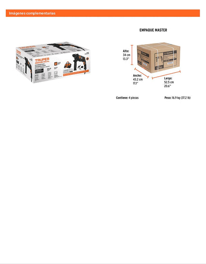 Rotomartillo SDS Plus/destornillador 2 J 650 W industrial