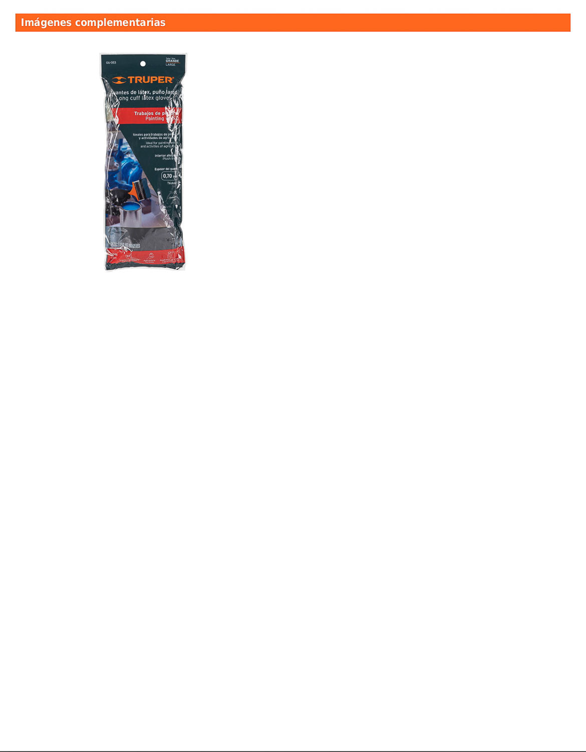 Guantes de látex para pintor grande