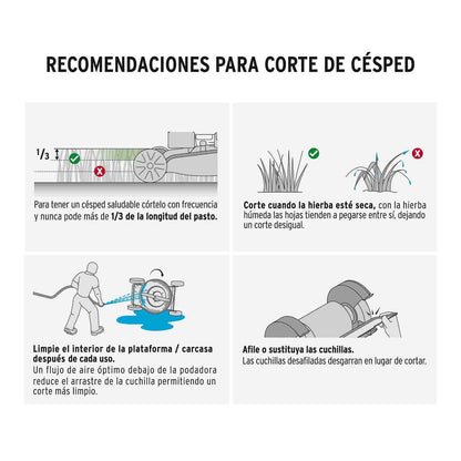 Podadora a gasolina de 6 HP con corte de 22 pulgadas