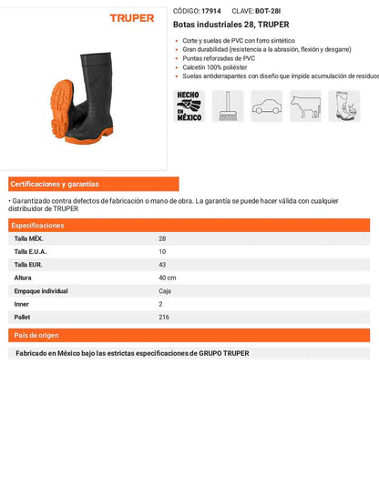 Botas industriales 28