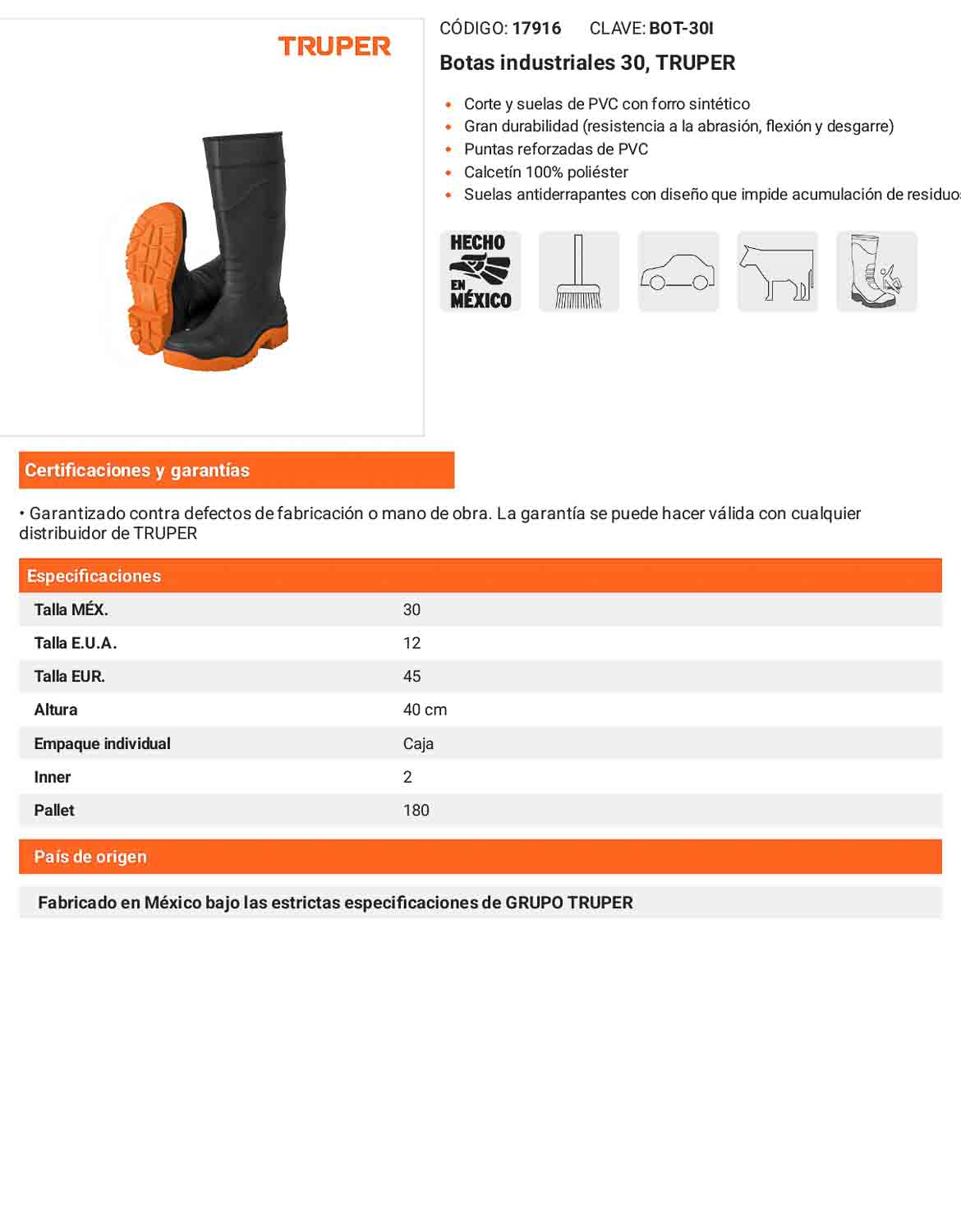 Botas industriales 30