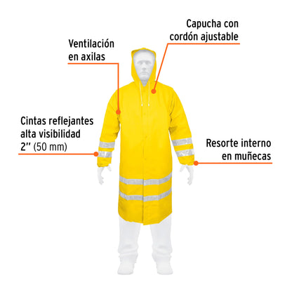 Gabardinas impermeables doble capa con reflejante