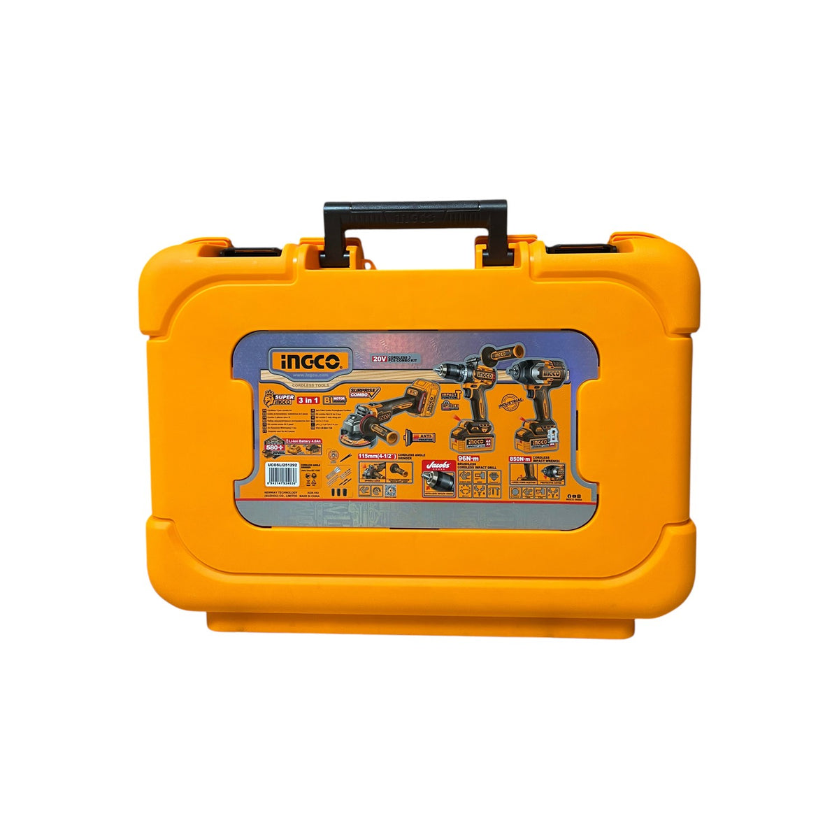 Combo Inalámbrico 20 V: Llave de Impacto, Taladro, Rotomartillo, Linterna y Mini Esmeril