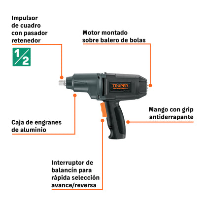 Llave de impacto 1/2 pulg 900W 320 lb/ft - SKU 11682