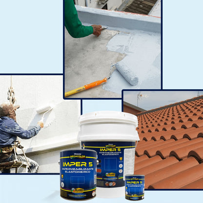Impermeabilizante elastomérico acrílico IMPER-5 para techo