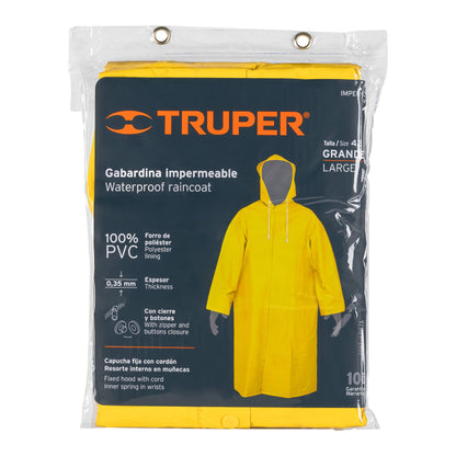 Gabardina impermeable doble capa talla G