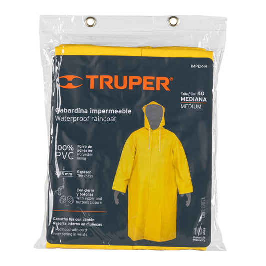 Gabardina impermeable doble capa talla M