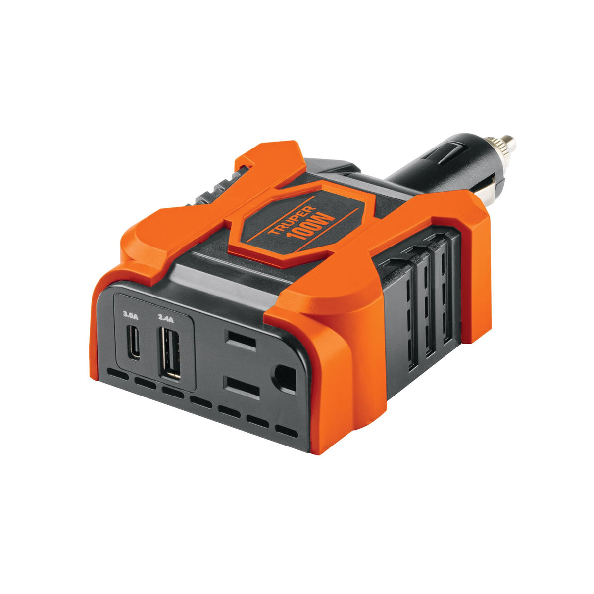 Inversor de corriente de 100 W con puertos USB A y C