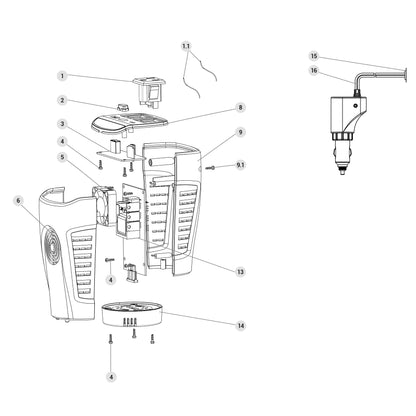 Inversor de corriente 175 W, vaso, puertos USB A y C · vista 2