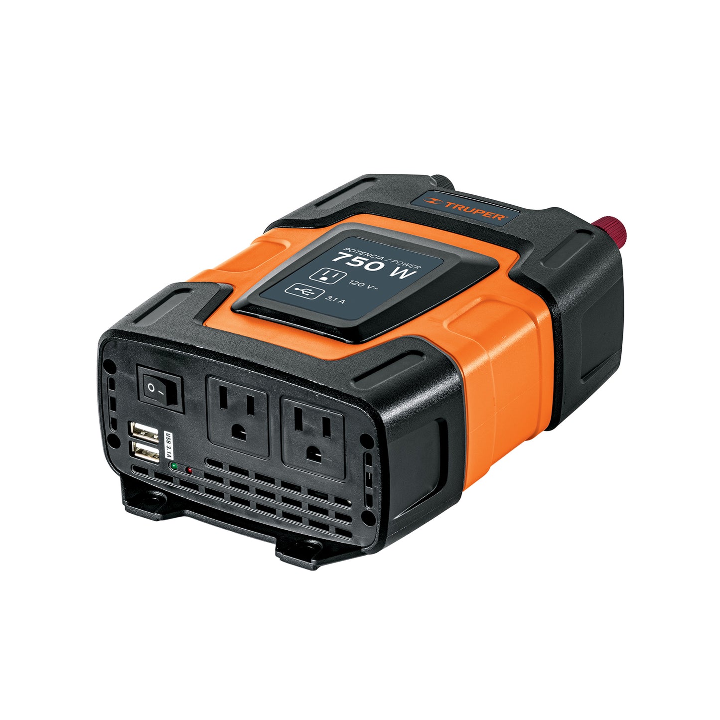 Inversor de corriente de 750 W con puertos USB