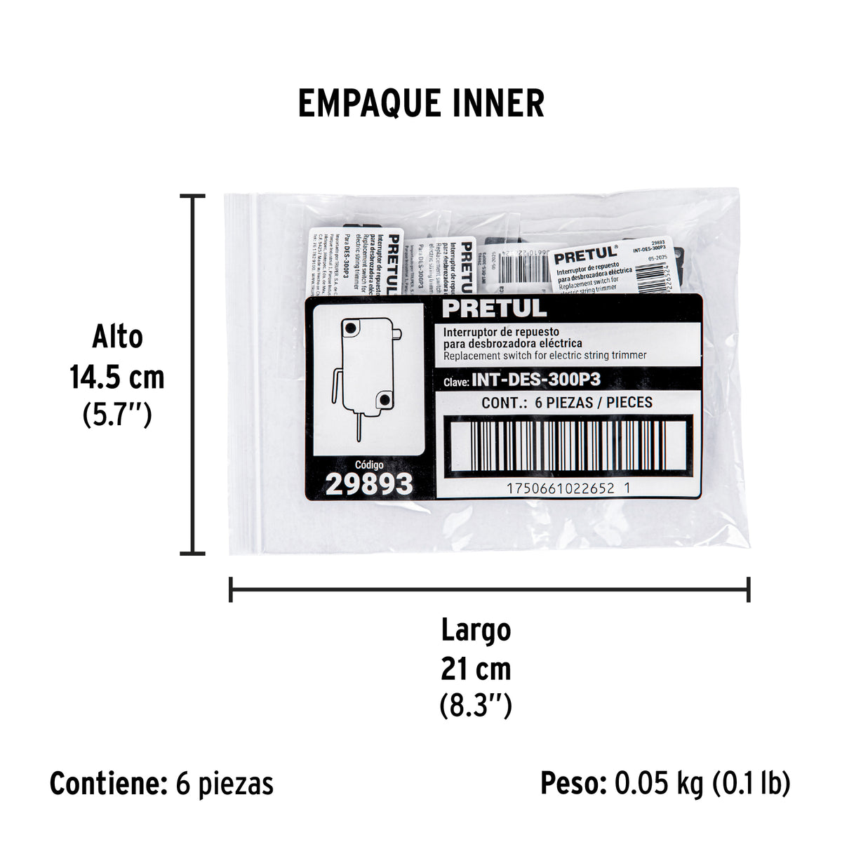 Interruptor de repuesto para DES-300P3 · vista 4