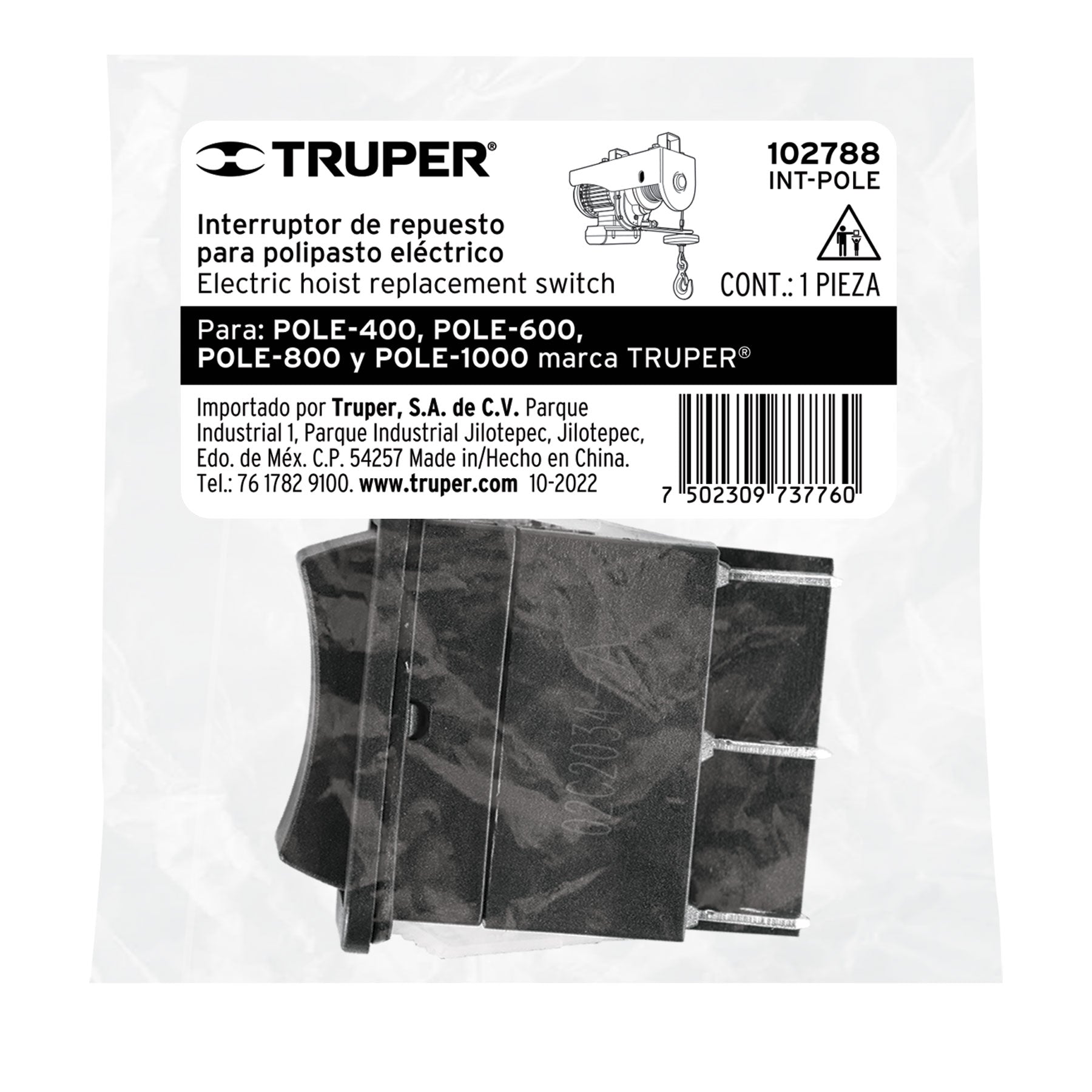 Interruptor para polipastos electricos - SKU 102788