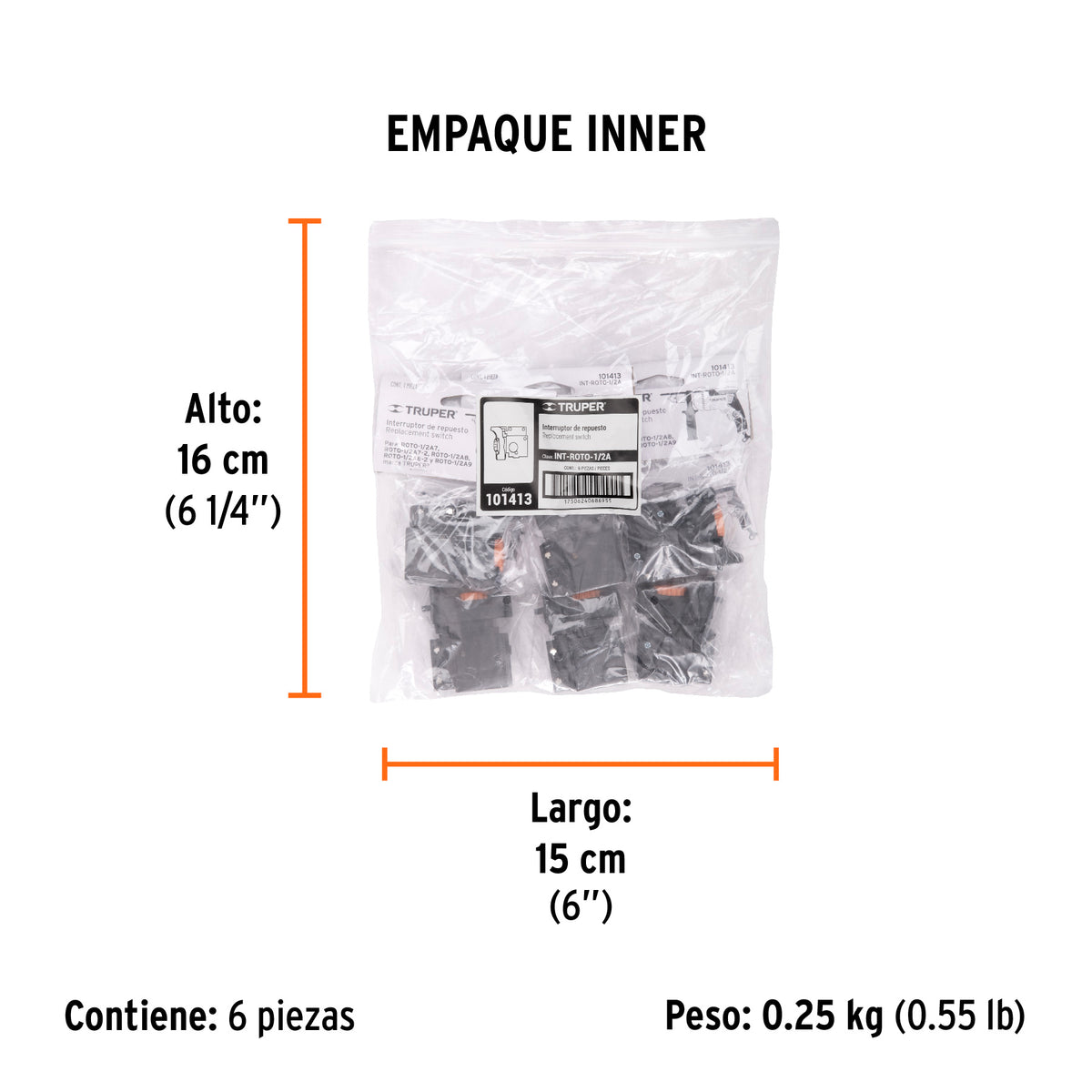 Interruptor de repuesto p/ROTO-1/2A7 ROTO-1/2A8 ROTO-1/2A9 - SKU 101413