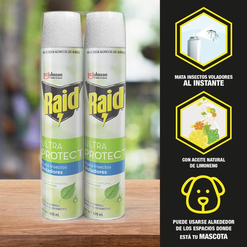 Insecticida Ultra Protect Mata Insectos Voladores en Aerosol 2 Unidades / 400 ml