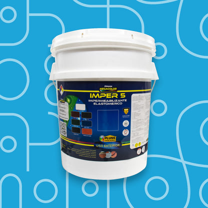 Impermeabilizante elastomérico acrílico IMPER-5 para techo