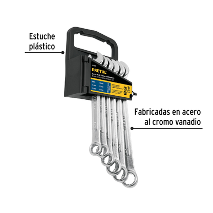 Juego de 6 llaves combinadas mm