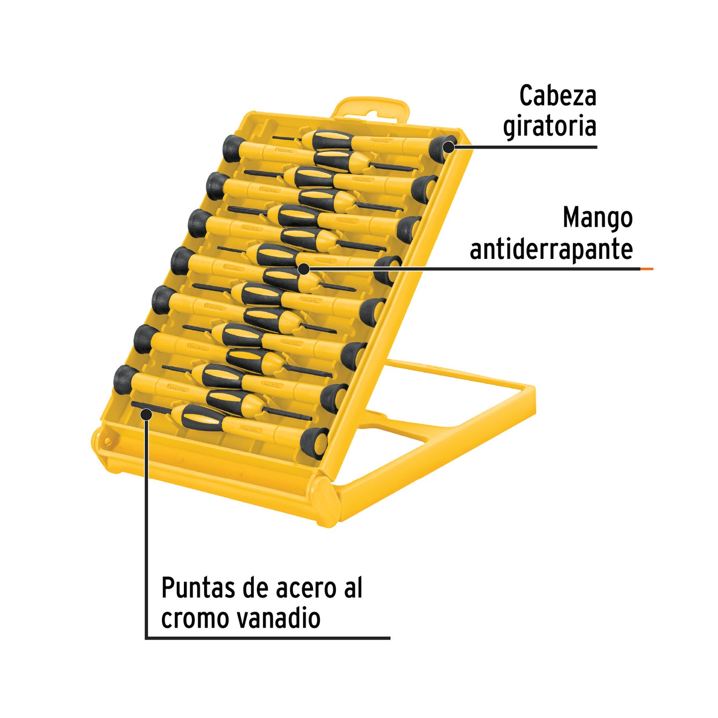 Juego con 15 desarmadores de precisión