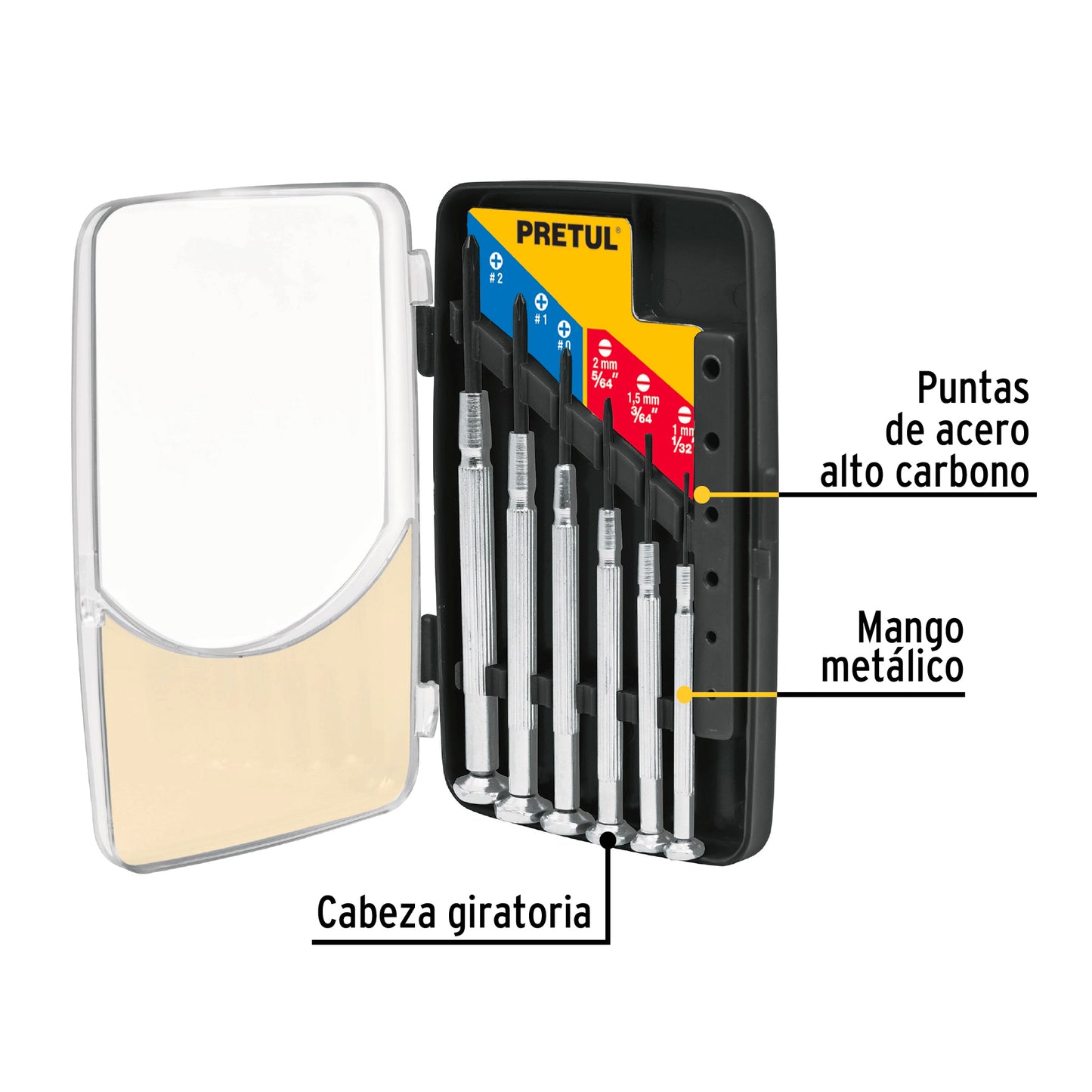 Juego con 15 desarmadores de precisión