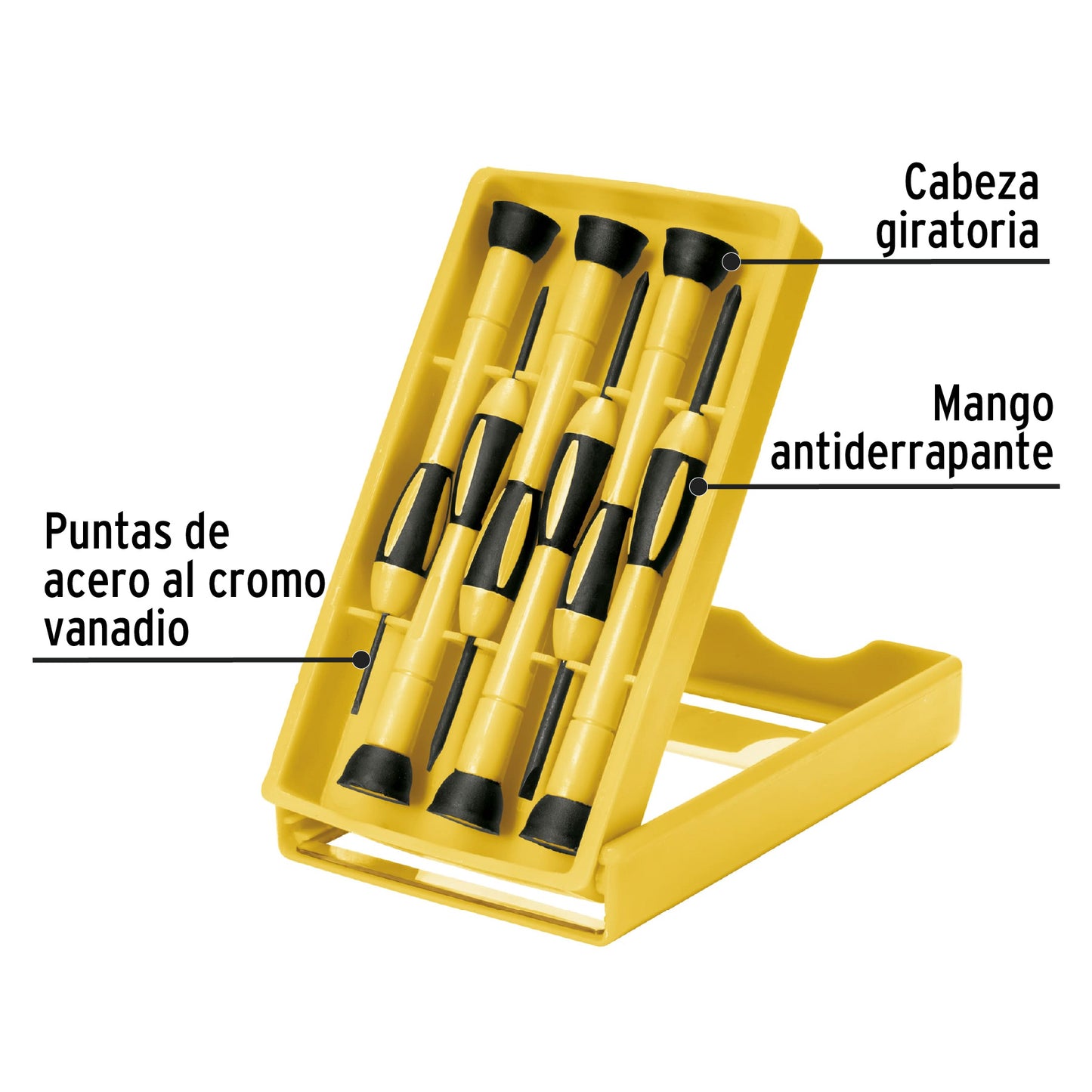 Juego con 6 desarmadores de precisión