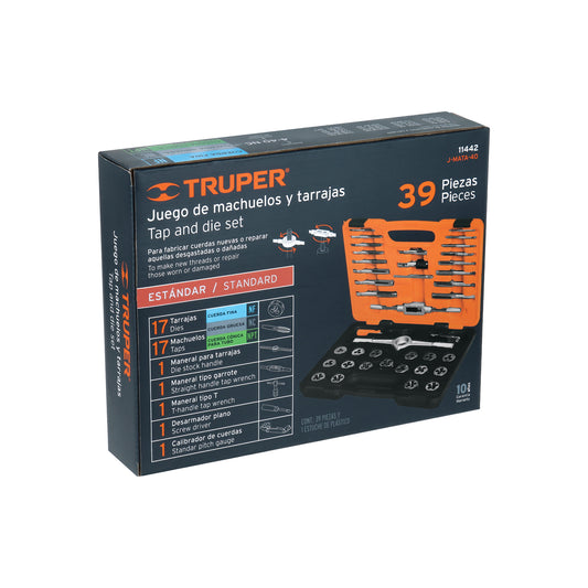 Juego 40 pz Machuelos y Tarrajas Estándar