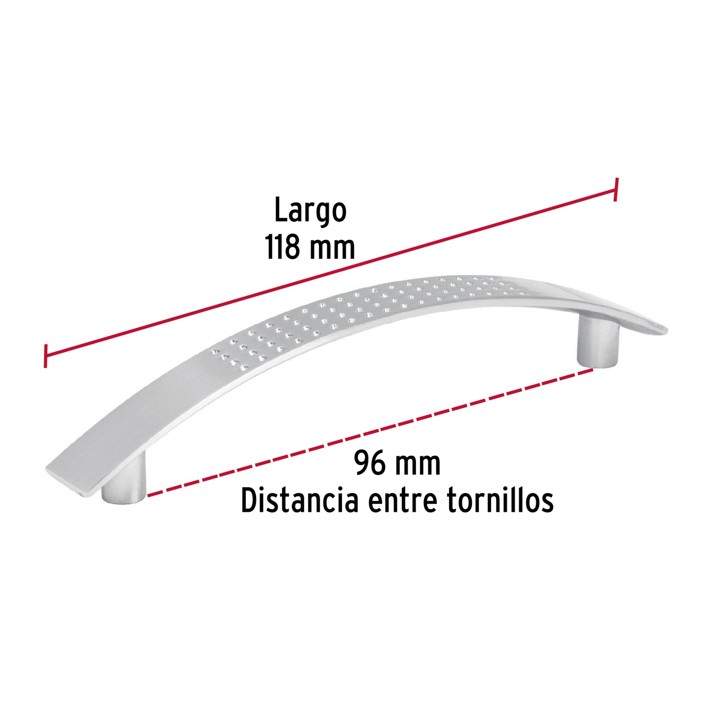 Jaladera 96mm línea Contempo níquel