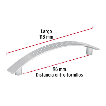 Jaladera 96mm línea Contempo níquel