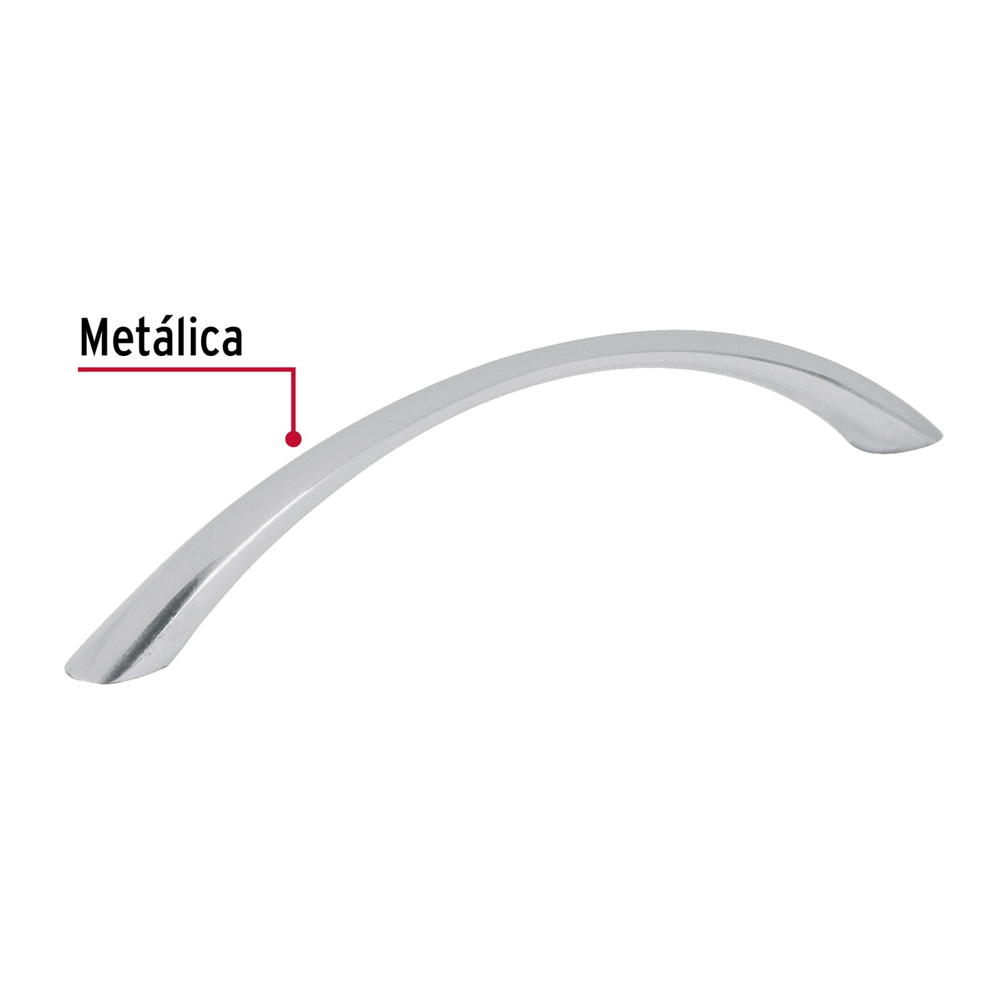 Jaladera 128mm línea Arco níquel