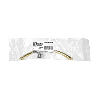 Jaladera 128mm línea Arco latón brillante
