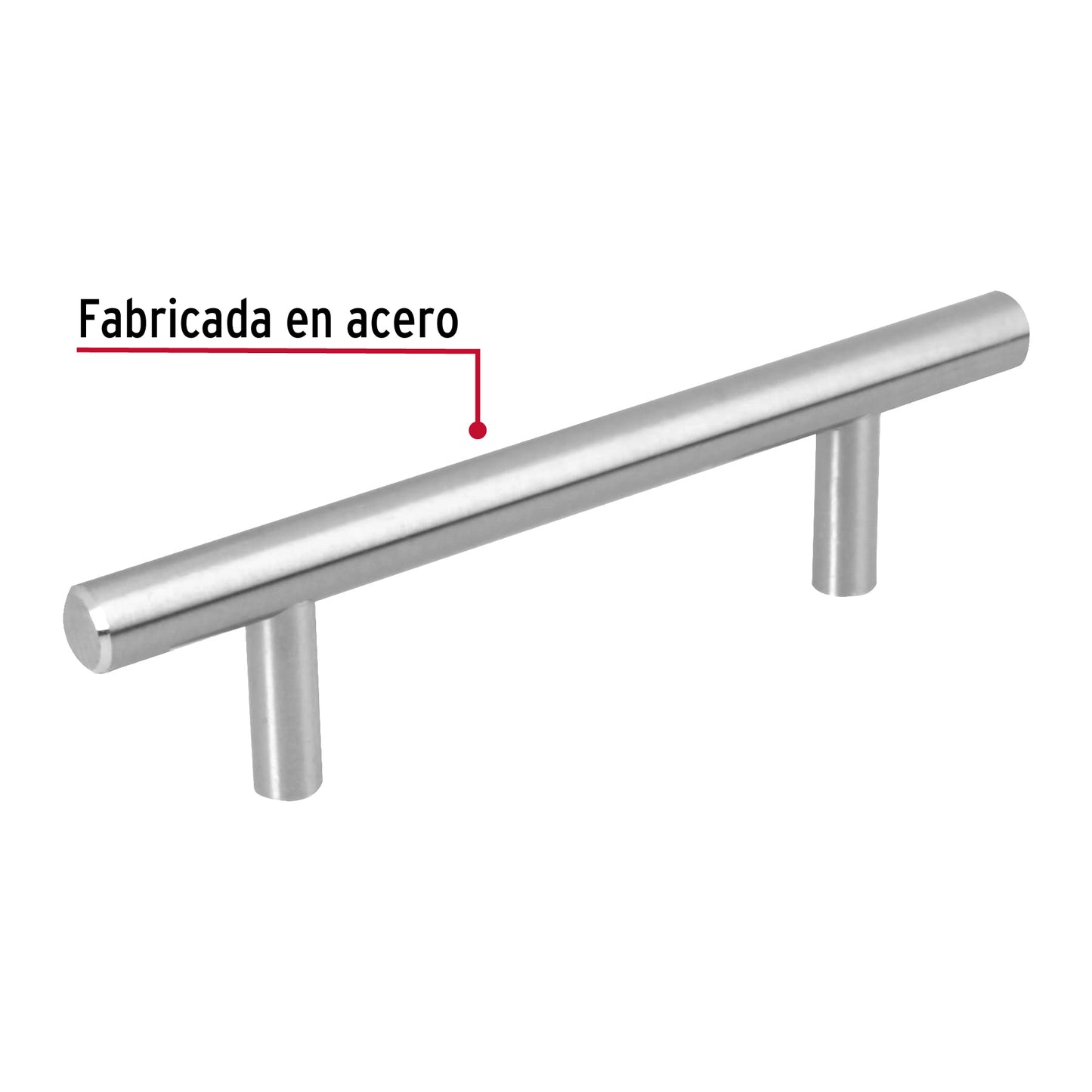 Jaladera 96mm línea Cilindro níquel