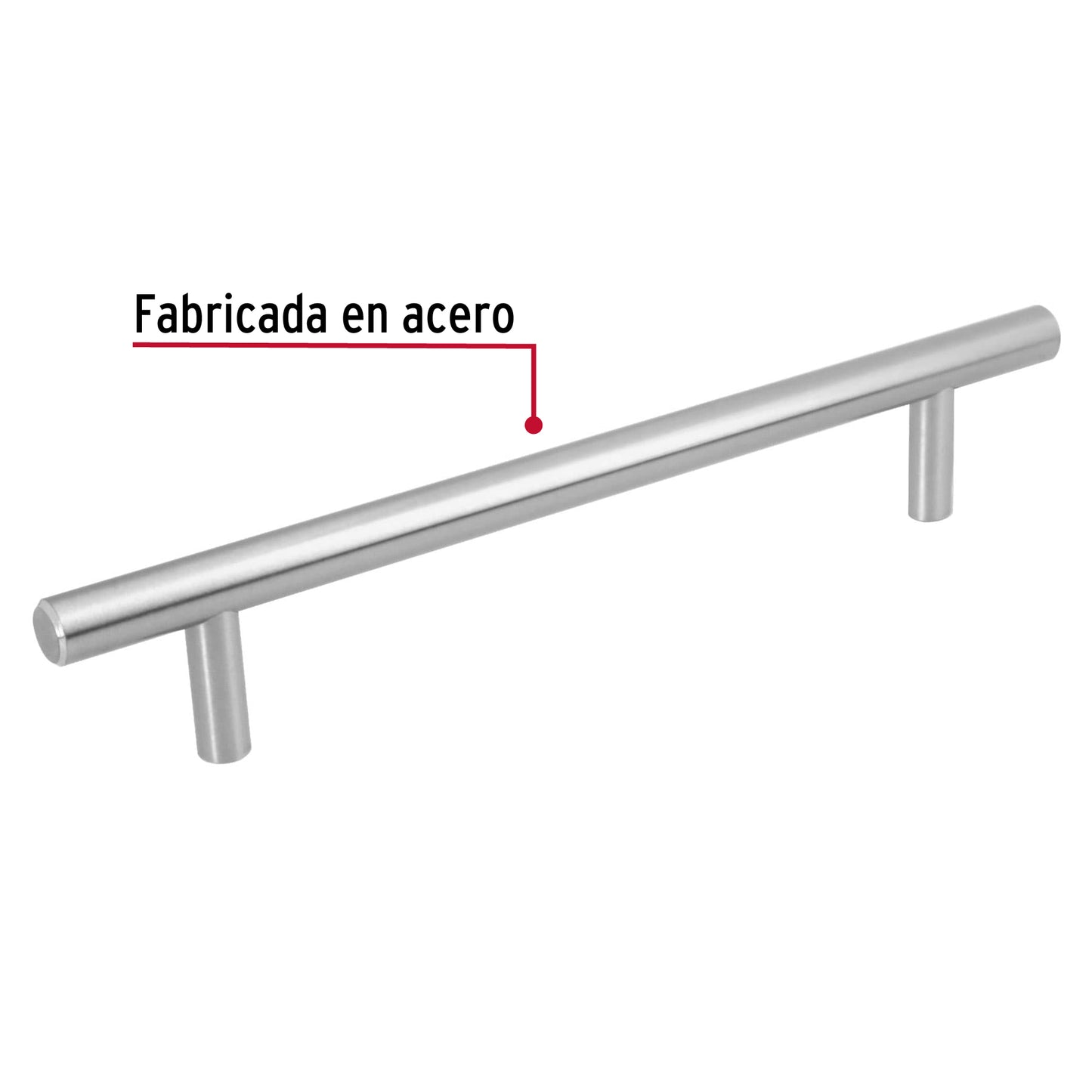 Jaladera 160mm línea Cilindro níquel