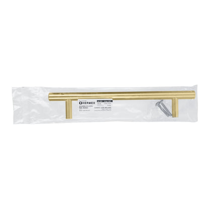 Jaladera 160mm línea Cilindro latón brillante